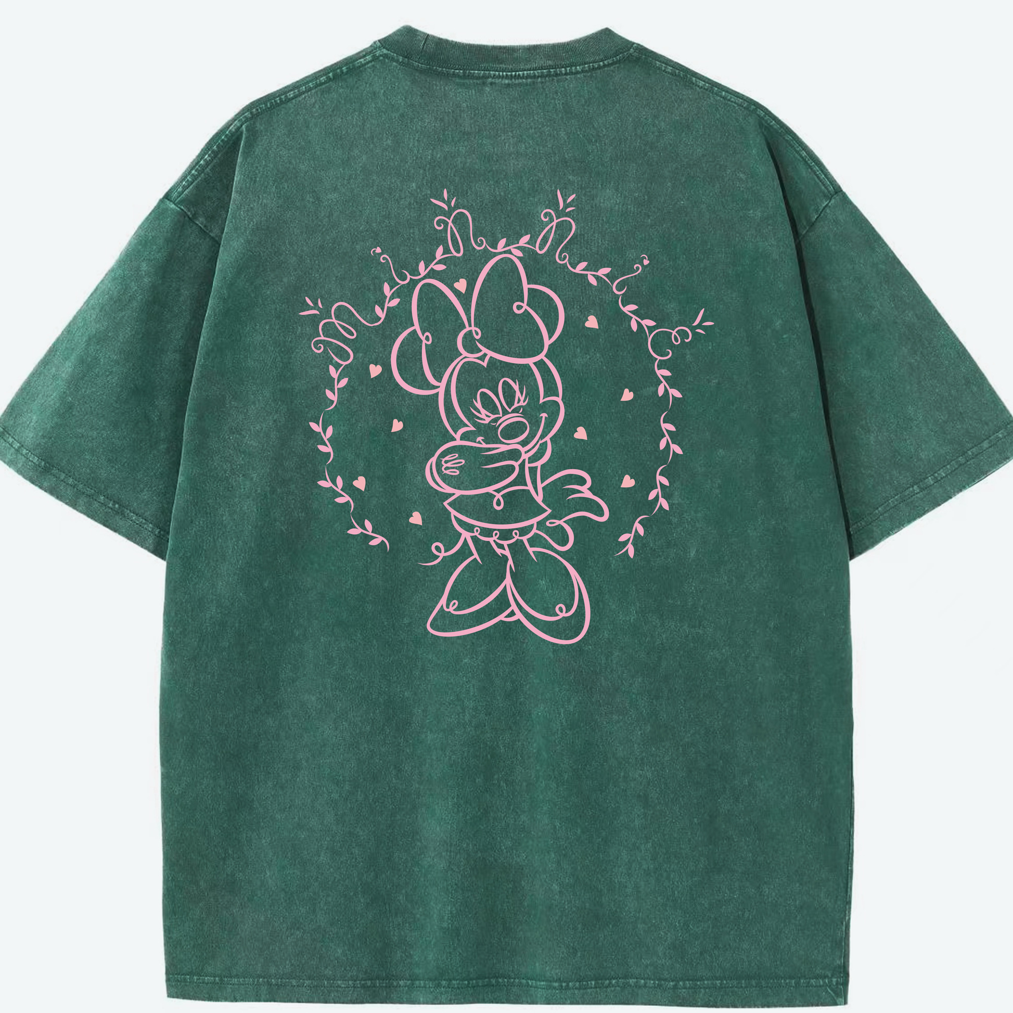（画像用） ミッキーマウス Mickey Mouse 綿100% ヴィンテージ風 半袖Tシャツ（背面プリント）